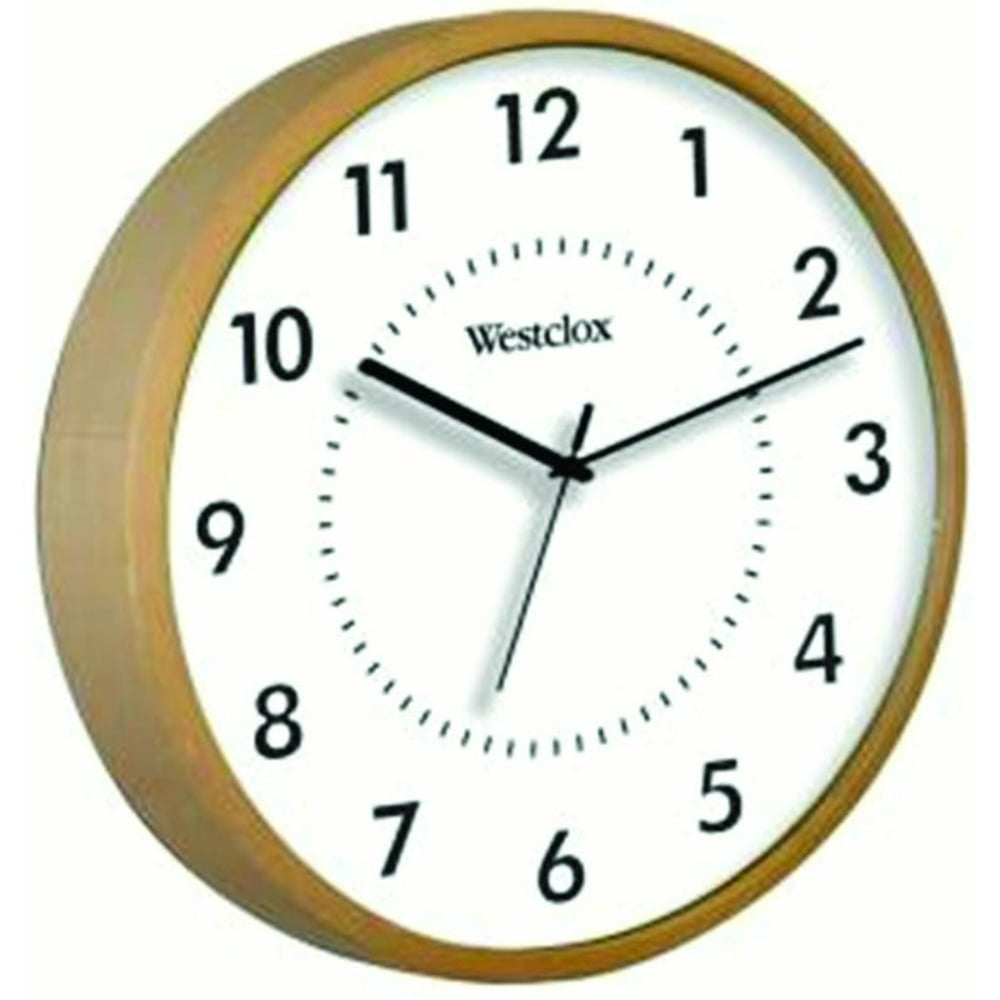 Westclox 10" Woodgrain Wall Clock