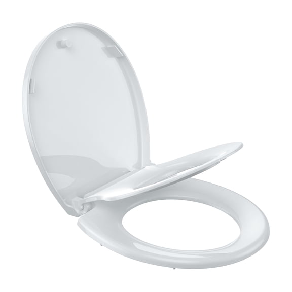 TEQIN Toilet Seat Round Soft Close, Round Toilet Seat,Toilet Lid Slow Close Quiet, Easy Installation & Release,PP Material Easy Clean, Comfortable Ergonomic Design,