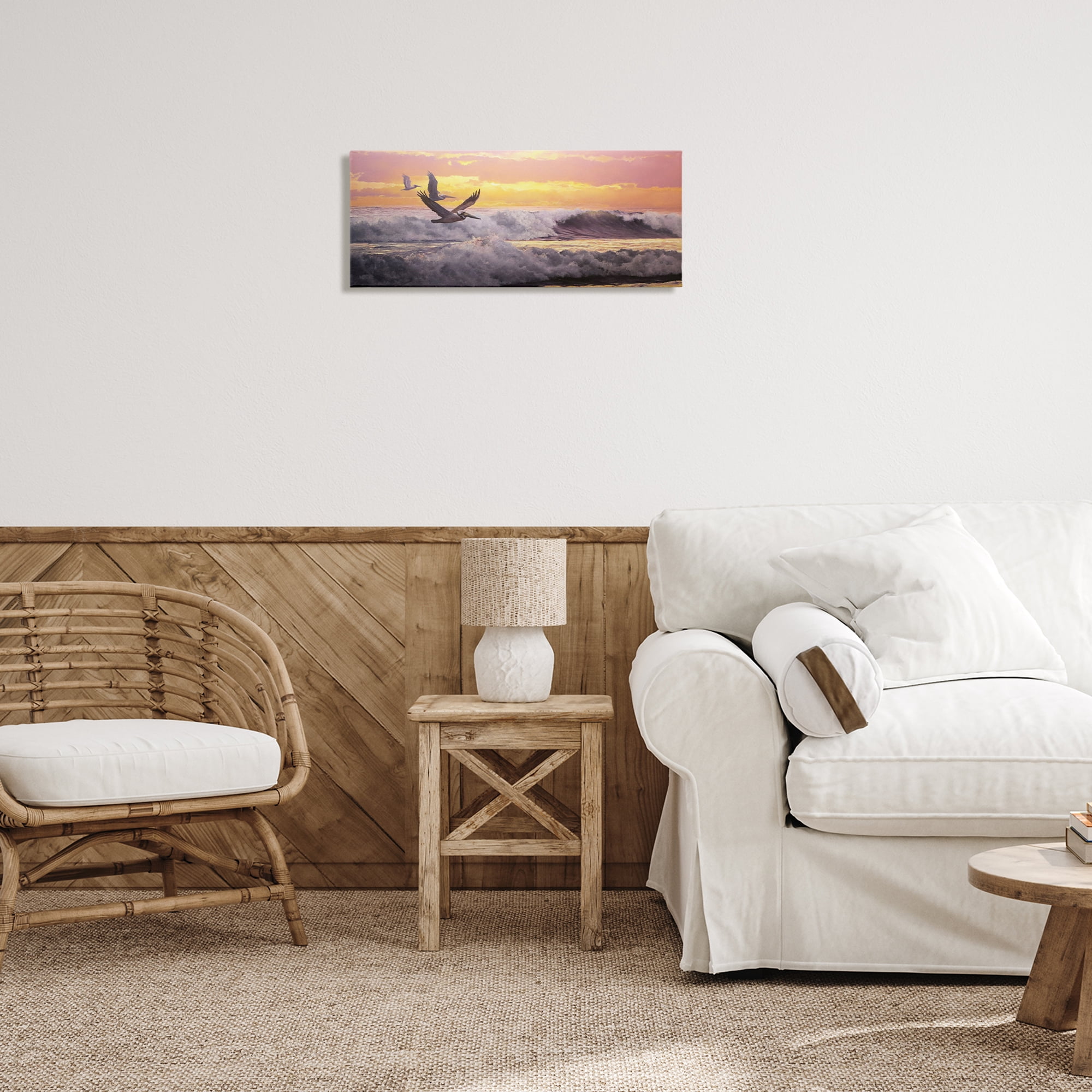 Stupell Industries Eternal Rhythms Seascape Landscape & Nature Photography Wrapped Canvas Art Print Wall Art, 24 x 10