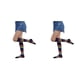 thumbnail image 2 of Calcetines hasta la rodilla Qarigey 1 par Rayas negras Cómodo Cálido, 2 of 6