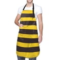 thumbnail image 3 of Uemuo Bee Stripe Pattern Waterproof Apron Adjustable Dishwasher Apron- Apron for Women Men Heavy Duty Work Apron for Dishwashing Chemical Lab, 3 of 9
