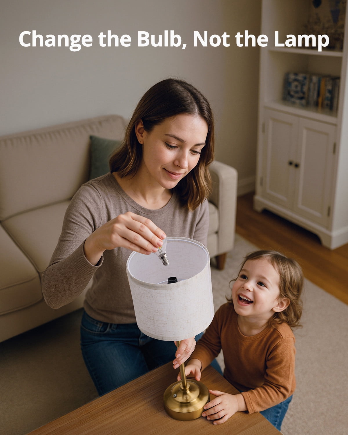 Combuh Cordless Bedside Table Lamp for Bedroom 6000mAh Battery Operated, Rechargeable Dimmable Touch Small Nightstand Lamps With USB C Charging Ports and AC Outlet for Living Room Office