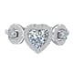 thumbnail image 1 of Moda Mujeres Tres Piedras en Forma de Corazón Boda Compromiso Promesa Declaración Aniversario Anillo, 1 of 2