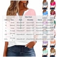 thumbnail image 6 of Tumotour Plus Size Pullover Tops for Women'S Color Block Half Zip Blouse V-Neck Long Sleeve Fall Tunic Shirt, 6 of 7