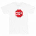 thumbnail image 2 of Oversized Stop Sign Graphic Design Deluxe Jersey T-Shirt - White 3XL, 2 of 4