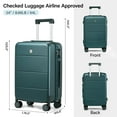 thumbnail image 4 of Hanke 24 Inch Luggage Hard Shell Suitcase Medium Luggage with Spinner Wheels Travel Suitcases for Women & Men TSA Approved Luggage Rolling Checked Luggage(Blackish Green), 4 of 9