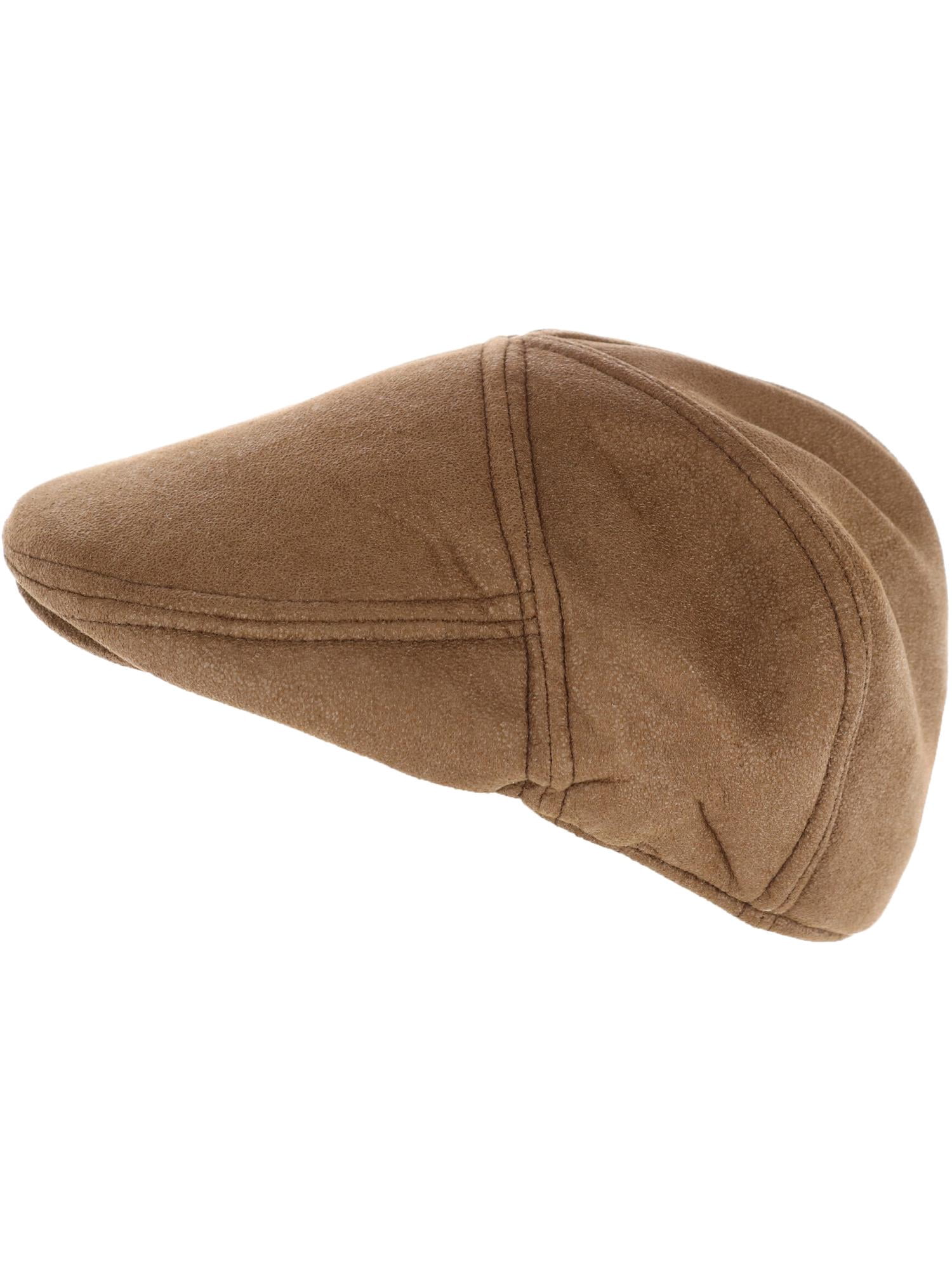 Epoch Hats Company Men's Vegan Leather Vintage Ivy Cap - Brown