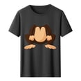 thumbnail image 2 of Tnhcen Women's Funny Cartoon Print Cotton Short Sleeve T-Shirt - Loose Fit Casual Basics Plus Size S-2XL Humorous Summer Tops, 2 of 3