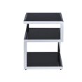 thumbnail image 2 of ACME Alyea End Table in Chrome & Black Glass, 2 of 2