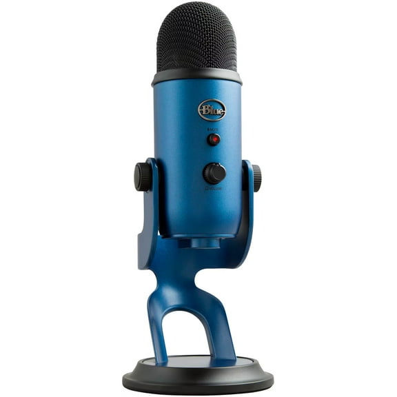 Restored Blue Microphones - Blue Yeti Professional Multi-Pattern USB Condenser Microphone - Midnight Blue (Refurbished)