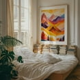 thumbnail image 4 of Warm Autumn Mountains - India Painting Abstract Mountain Landscape Autumn Nature Scenic Geometric Unframed Wall Art Print 20 x 24 inches, 4 of 13