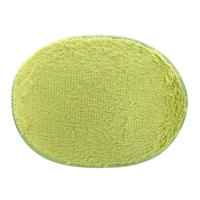 Washable Rug Cozival Round Washable Rug for Korean Hanging Chair & Tent, Soft Oval Mat - Non-Slip Backing, Skin-Friendly Fabric, for Yoga, Gym & Home Decor, Oval Floor Mat, Light Green