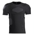 thumbnail image 2 of Men's Sports Shock Rash Guard Compression Padded Shirt Soccer Basketball Protective Gear Chest Rib Guards-week, 2 of 4
