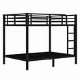 thumbnail image 5 of Luckynote Full over Full Bunk Bed, Heavy Duty Metal Frame, Space Saving Design with Noise Reduction, No Box Spring Needed, for Shared Spaces, Black, 5 of 10