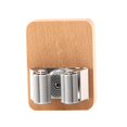 thumbnail image 1 of Organizador de soporte para fregona y escoba, estante de almacenamiento de madera rústica ajustable, colgador de pared para escoba, para lavandería, Color A mayimx Soporte para fregona, 1 of 9
