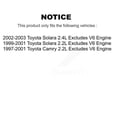 thumbnail image 2 of Transit Auto Rear Complete Suspension Shocks Strut and Coil Spring Mount Assemblies Kit for Car Toyota Camry Solara Excludes V6 Engine - Left Right Side (Driver Passenger) K78A-100262, 2 of 2