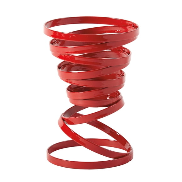 G.E.T. WB-446-R 4"" Round Red Powder Coated Metal Wire French Fry Cone Basket Cyclone Collection