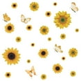 thumbnail image 2 of Clearance Stickers under $5,Sunflower Butterfly Wall Sticker Living Room Bedroom Pvc Decoration Sunflower Cabinet Decoration Sticker, 2 of 6