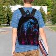 thumbnail image 4 of Lukts Futuristic Purple Panther Pattern 15 Inch Student Backpack, Waterproof Laptop Backpack with Adjustable Shoulder Straps, Lightweight Travel, Campus Backpack, Unisex, 4 of 6