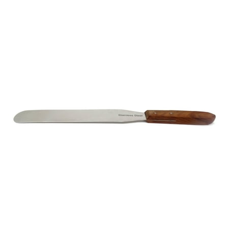 

Stainless Steel Spatula Kitchen Utensil Chefs Knives Baking Tool - 8 Polished Blade Wood Handle