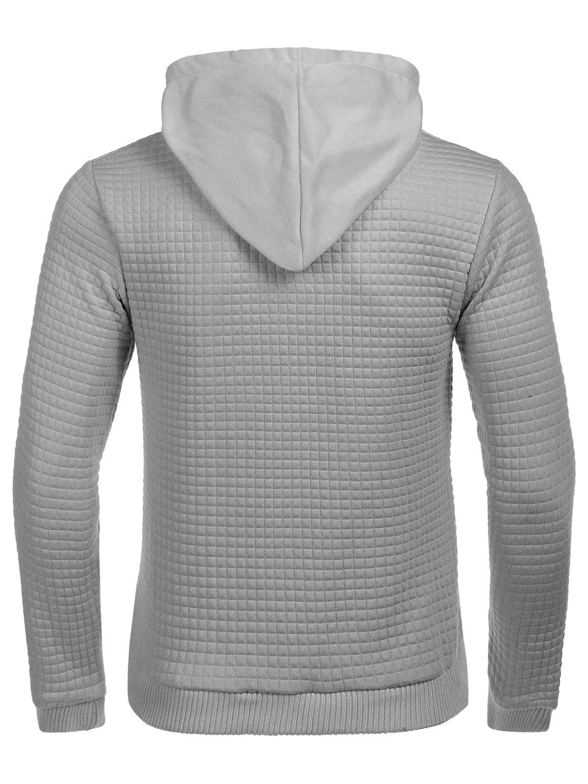 COOFANDY Men's Waffle Knit Hoodie - Casual Pullover Hooded Sweatshirt With Drawstring, Lightweight & Stylish - View #8