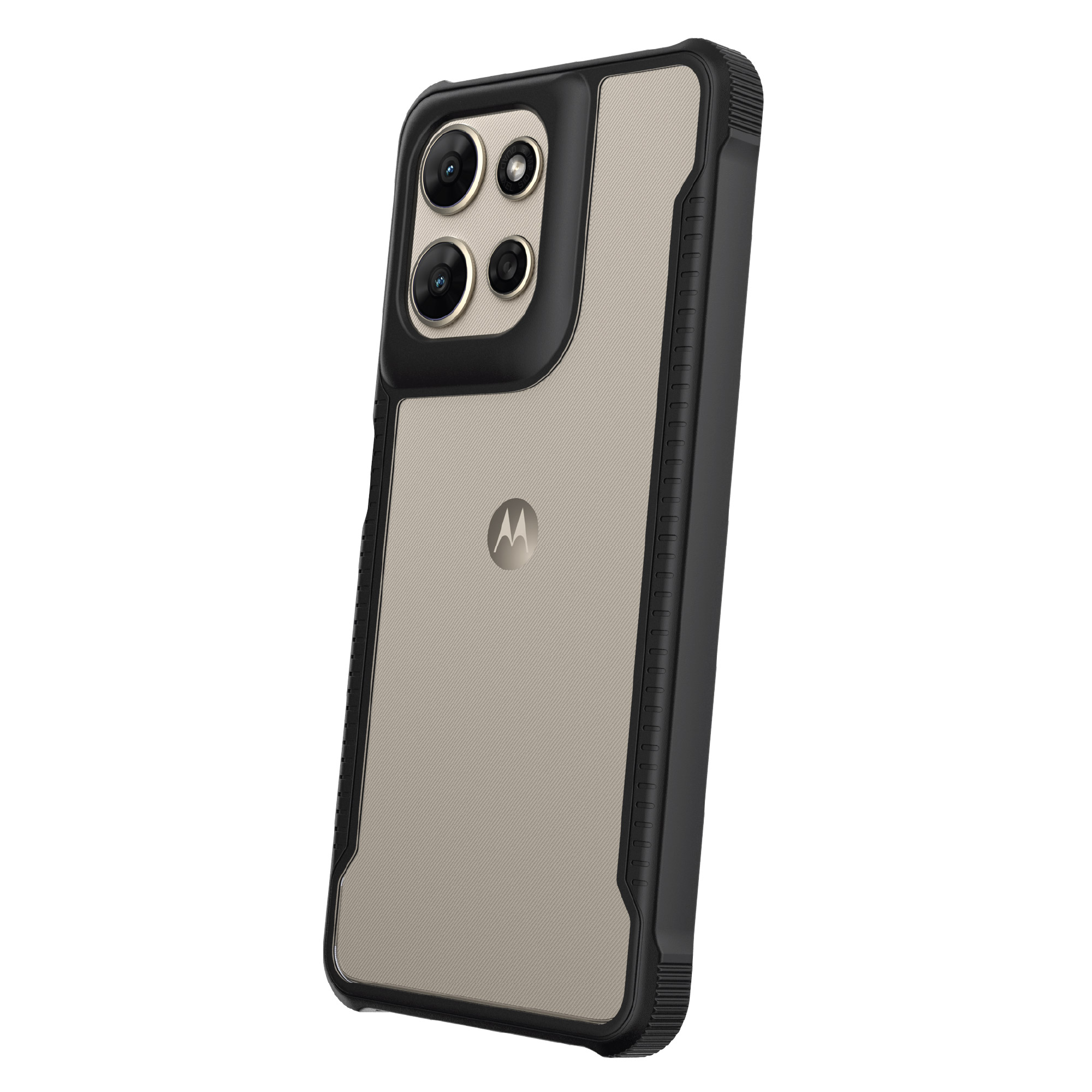 onn Dual-Layer Phone Case for Motorola moto g POWER (2026, 2025) - Clear/Black