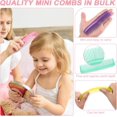 thumbnail image 4 of 70 Pieces Mini Wet Hair Brush & Mini Comb in Bulk Set for Kids Toddler Girls Baby, Bridesmaid Gifts, Spa Party Supplies, Summer Stuff, 35 Travel Hair Brush 35 Fine Wide Combs for Women Men, 4 of 7
