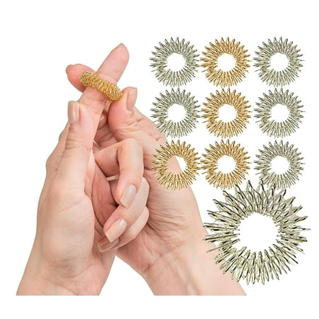 Adult Finger Probe - Spiky Finger Rings | Sensory Toy - Kids and Adults | Spiky Finger Ring/Acupressure Ring Set