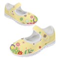 thumbnail image 5 of Psesaysky Floral Yellow Casual Shoes for Women Girls Hook & Loop Printed Shoes Anti-Slip Durable Sneakers Size 5.5-10, 5 of 7
