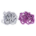 thumbnail image 1 of 100 anillos de aluminio para patas de palomas, bandas de identificación numeradas de 8 mm para patas de paloma Blanco y Violeta, 1 of 9