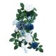 thumbnail image 4 of Flores artificiales, rosas, guirnalda floral, decoración de pasillo, respaldo de silla, flores artificiales, arco de boda, flores para banco de boda, azul, 4 of 8