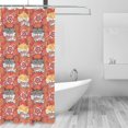 Artistic Cute Cat Fish Flower Shower Curtain Fabric Shower Curtains