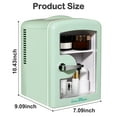 thumbnail image 2 of iceBlue 4L Makeup Refrigerator,  Mini Fridge for Cosmetics and Drinks, Car/Home Use (Green), Transparent Window and Chrome Handle, 2 of 9