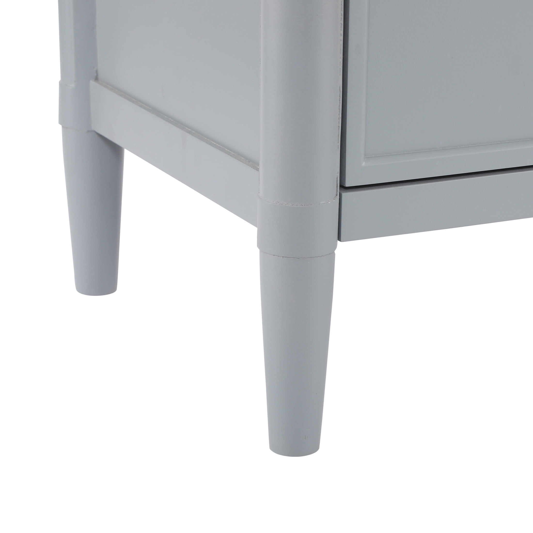 Christopher Knight Home 23.6"W Modern Nightstand with 3 Drawers, Bedside Storage Table, Light Gray