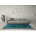 thumbnail image 3 of Ahgly Company Indoor Square Persian Light Blue Traditional Area Rugs, 5' Square, 3 of 4