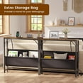 thumbnail image 4 of 31.5'' Small Console Table with Charging Station and Storage, Narrow Sofa Table with Power Outlets, Behind The Couch Table, for Living Room, Foyer, Entryway, Hallway, Rustic Brown, 4 of 7