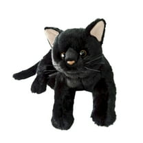 LYINGF 12 Inch Black Cat Stuffed Animal Plush, Realistic Cute Black Cat Toy Soft Plush Pillow, Cute Plush Toy Gifts for Kids, Birthday Christmas Decoration Supplies