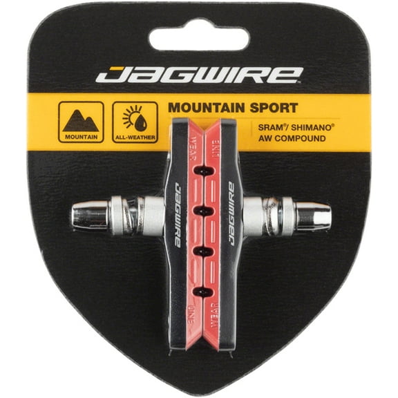 Jagwire Mountain Sport Brake Pads Threaded Post Red