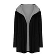 thumbnail image 3 of ShomPort Long Hoodie for Women Fall Lightweight Hooded Outerwear Long Sleeve Casual Front Open Cardigan, 3 of 5
