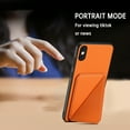 thumbnail image 5 of Feishell Case Compatible with iPhone X, iPhone XS, Wallet Case Credit Card Holder ID Slot Hidden Pocket Vertical and horizontal Kickstand Back Magnetic Shockproof Cover For iPhone X / XS, Orange, 5 of 10