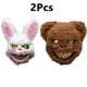 thumbnail image 1 of Máscaras de conejo de felpa, cubierta de cabeza de Horror sangriento, oso, disfraz de baile de graduación, tocado, accesorios de baile, fiesta de Halloween, 1 of 4