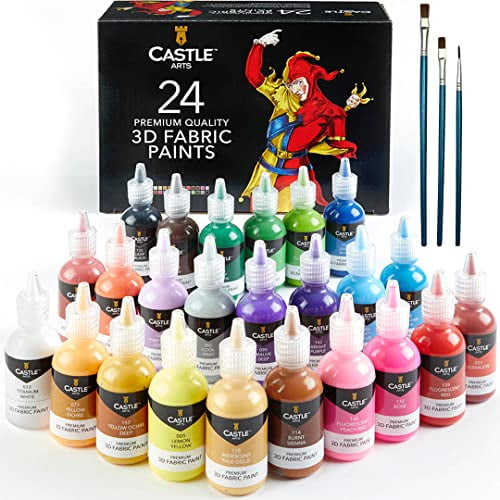 Castle Art Supplies 3D Fabric Paint Set