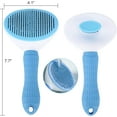 thumbnail image 7 of Cat Grooming Brush,One-Click Hair Removal Comb,Ergonomic Handle, Gentle Deshedding Tool for Cats & Dogs,Effective Fur Cleaning,1pcs., 7 of 7