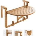 thumbnail image 6 of Half-Round Hanging Bistro Table with Durable Wood Design for Small Balcony Spaces, 6 of 6