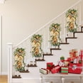 thumbnail image 7 of Christmas Swags for Front Door 11.7 Inch, Prelit Artificial Winter Garland with Bow, Balls, and Pinecones for Stair Railing, Wall, Window, Fireplace Xmas Decorations, 7 of 7