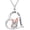 Corgi, variant on JKR Dog/Cat/Owl/Polar Bear/Dachshund/Crow/Fox Necklace for Women 925 Sterling Silver Celtic Moon Pendant Jewelry Valentines Day Gifts for Her