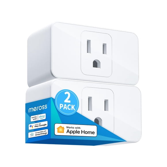 meross Smart Plug, 15A & Reliable WiFi Outlet Works with Alexa, Google Home, Apple HomeKit and SmartThings, Voice & Remote Control, Timer F