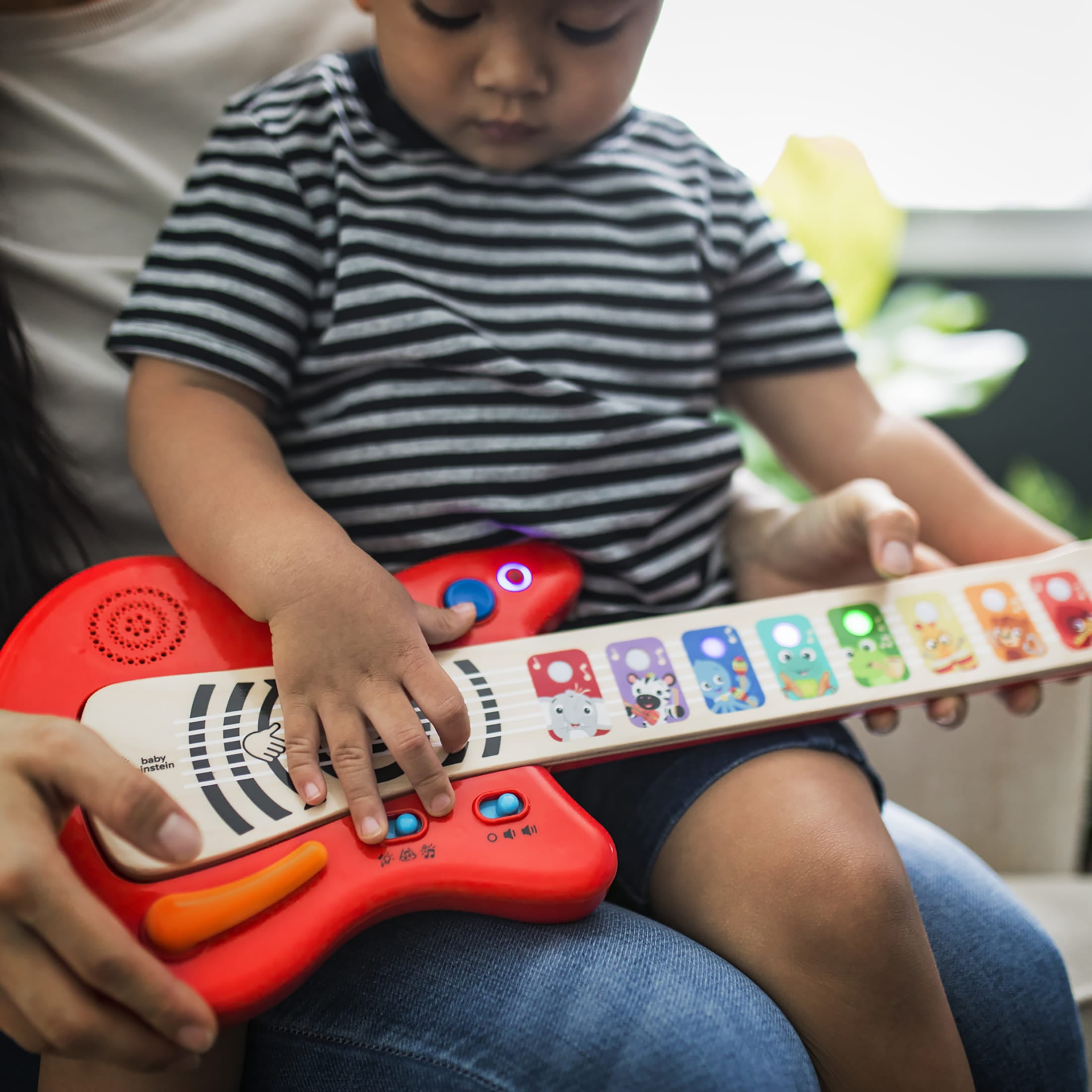 Baby Einstein Together in Tune Guitar​ Wireless Wooden Musical Toddler Toy, Magic Touch, Age 6 months+
