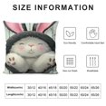 thumbnail image 5 of Qinduosi Rabbit Throw Pillow Cover Set of Cases Bunny Bottom Easter Eggs Blue Pink Cute Outdoor Decor Pillowcase Home Square Pillow, 5 of 5