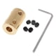 thumbnail image 1 of Eje de acoplamiento rígido para motor robótico, acoplador de rueda con tornillos y llave 4-6, 1 of 7